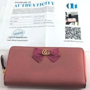 Gucci GG Marmount Zip Around Wallet Excellent Condition W/ COA !